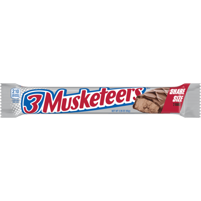 3 musketeers bar nutrition facts